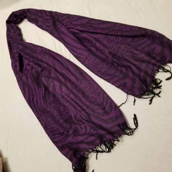 Set of 6 Scarfs Circle & Regular Scarves Variety Cheetah/Purple/Animal/Grey/Pink - Picture 3 of 10